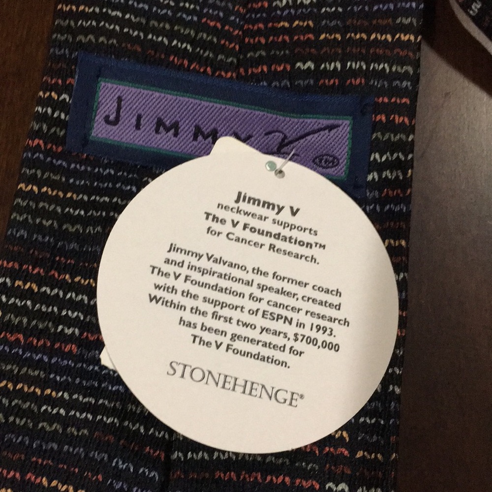 Jimmy V Stonehenge NWT Silk Tie - Picture 4 of 6